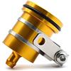 POFET Serbatoio del fluido della frizione del freno in alluminio per moto Serbatoio dell'olio anteriore o posteriore per CBR 125R 150R 1000RR 1100R GROM MSX12 ect. - Giallo