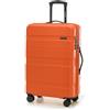 WITTCHEN KOMODO Line Valigia media Valigia da viaggio Bagaglio rigido in ABS Lucchetto TSA Taglia M Arancione