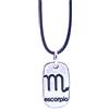 NILUXE DESIGN-Ciondolo segno dello zodiaco - ciondolo oroscopo - ciondolo oroscopo in argento - ciondolo costellazione in argento - collana oroscopo per uomo e donna (Scorpione)