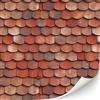 TexturKontor 3 fogli di tegole giocattolo autoadesive per la casa delle bambole, scala 1:12 (tegole color argilla)