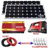 Kit Fotovoltaico 2 KW Pwm Inverter 4000W Pannello Solare 200W Batteria 100 Amp