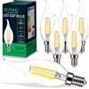 V-TAC Lampadine a filamento LED V-TAC 6x con attacco Edison E14-4W (equivalenti a 35W), 400 lumen, massima efficienza e risparmio energetico, luce calda 3000K