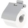 TIGER Dock Portarotolo con Coperchio, Acciaio Inox, Cromato