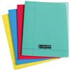 Clairefontaine - Rif 18030C - Quaderno con graffette in PP (24 fogli) - Formato A5+, carta velina superfine 90 g/m², copertina in polipropilene, rigatura Séyès - Colori assortiti (confezione da 10)