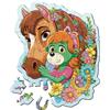 Trefl Famiglia iki Legno: The Treflik Family, L'Allegra Treflik-50 Pezzi, Incastro Wooden, Forme Irregolari, 10 Personaggi, Puzzle Moderno per Bambini dai 5 Anni, Multicolore, 20259