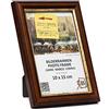 3-B BARI RUSTICO Cornice per foto - marrone scuro/oro - 10x15 cm cornice in legno di pino con vetro acrilico