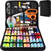 MARQUEEN Grande kit da cucito professionale, 200 accessori da cucito di alta qualità, con forbici da sarta, 41 bobine di filato XL e 30 aghi, adatto per viaggiatori, adulti, bambini