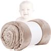 HUIEYE Coperta Plaid Morbida,Coperta In Microfibra Peluche,Coperta Pile,Plaid Divano Super Morbida Per Bambini Passeggino Und Biancheria Da Letto Soffice Neonat Morbida,70 X 100CM(Marrone chiaro)