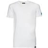 DSQUARED2 tshirt bianca patch azzurra - l, bianco