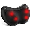 Careboda Cuscino Massaggiante Shiatsu, Massaggiatore Cervicale e Schiena con Calore Calmante, Cuscino Elettrico per Massaggio del Collo, 4 Massaggio Nodi e 2 Velocità, per Auto da Ufficio a Casa