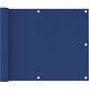 vidaXL Paravento da Balcone Tenda Schermo Protezione UV Sole Pioggia Frangivento Parasole Impermeabile Blu 75x500 cm in Tessuto Oxford