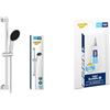 GROHE Vitalio Start 110 e QuickGlue S - Set doccia (doccia rotonda da 11 cm, 2 getti, flessibile doccia 1,75 m, asta da 60 cm, risparmio idrico), facile da montare, cromo, 27948001