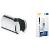 Grohe QuickFix Vitalio Supporto a parete universale non regolabile per doccette e QuickGlue S, forza di tenuta massima 20 kg, facilissimo da montare QuickGlue, cromo, 27958001
