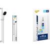 GROHE Vitalio Comfort 110 & QuickGlue S - Set doccia (doccetta quadrata da 11 cm, 3 getti, flessibile doccia 1,75 m, asta doccia da 90 cm, risparmio idrico), facile da montare, cromo, 26932001