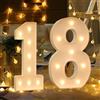 HYQFSAD Numeri illuminati for tendone, numeri grandi a led Lettere Numeri di segnaletica Numeri grandi illuminati Lettere a led illuminati, Matrimonio Compleanno Festa Casa Cartone con lampadine Kit pretaglia