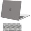 MOSISO Custodia Compatibile con MacBook Air 13 Cover M5 M4 M3 M2 2026 2025 2024 2023 2022 A3449 A3240 A3113 A2681, Case per MacBook Air 13,6'' display Liquid Retina&Copritastiera, Grigio