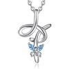 EUDORA Harmony Ball EUDORA Collana iniziale con farfalla 925 sterline d'argento 26 Alfabeto Lettera Personalizzata Collane con ciondolo Regali per Donne Ragazze bel Regalo, 45 cm