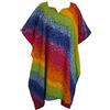 KIKLO Nuove Donne Ragazza Signore Oversize Maxi Kimono Kaftano Tunica Abito Kaftano Taglia Libera Kaftano arcobaleno Taglia unica