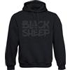 Baddery Felpa con Cappuccio: Pecora Nera - Black Sheep - Ovino - Hoodie Hip Hop Rap - Regalo Urban Streetwear - Gangster Bandito - Outlaw Moto Biker - Nerd Gaming - Tuning - USA - Sweater Pullover (XXL)