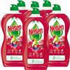 Nelsen 6x Nelsen Argilla e Melograno Detersivo Liquido per Piatti Bicchieri Posate Stoviglie ad Azione Extra Sgrassante Detergente Antiodore Formula a Lunga Durata per Lavaggio a Mano - 6 Flaconi da 900ml