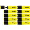 Plus Office - Sottolineatori Fluorescente, Formula per Scuola, Ufficio e Studio, Plus TEXT LINER, Colore giallo, Scatola 10 pennarelli