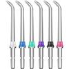 JUGNAW Set di 6 Punte di Ricambio per Idropulsore Dentale, Compatibile con Waterpik WP-100 e Altri Modelli, Classico Spruzzo Dentario Acqua Ugello Accessori, Ugelli per Irrigatori Orali Multicolore