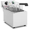 Royal Catering Friggitrice Professionale Friggitrice Elettrica RCEF 08EB (3.200 W, 8 L, Intervallo di temperatura: 50-200 °C, Zona fredda, Con coperchio)