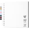 Hiwhy Album fotografico personalizzabile 18 x 18 cm, 20 fogli (40 pagine), carta kraft resistente, album di ricordi per bebè, famiglia, compleanno, matrimonio, anniversario di matrimonio, bianco