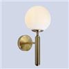 Artpad Nordic moderno Lampada da parete a sfera in vetro latteo Lampada da comodino da interno Applique in metallo dorato con luce bianca Lampadina LED E14 Foyer Sala da pranzo Lampada da parete