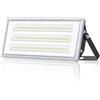 ANNIFUNLY Faretto LED da Esterno 100W 10000 Lumen, Potente Proiettore 6500K Bianca Fredda, IP67 Impermeabile per Giardino, Prato, Officina, Garage, Cortile