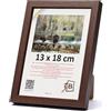 3-B MEGA - Cornice portafoto in legno marrone scuro (noce con venature ottiche), 13 x 18 cm
