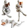 PIGPIGFLY 3Pcs Statua Della Figura di Lettura,Statue Decorative, Figure Decorative, Statuette Decorative Casa, Soggiorno Decorativo Moderno da Appoggiare, Scultura Astratta in Poliresina, Idea Regalo