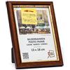 3-B BARI RUSTICO Cornice per foto - marrone scuro/oro - 13x18 cm cornice in legno di pino con vetro acrilico