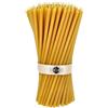 Danilovo Candele Pura Cera d'Api- No goccia, No fumo, Alte, Sottili Coniche-Decorative per Preghiera in Chiesa, Candele per Decorazione o Compleanno, Altezza 16cm, Diametro 0,5cm (50pz)