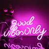 YUEYYNS Luci al neon a Good,Insegne al neon good vibes only alimentate tramite USB adatte per feste in camera tutti i tipi di bar festivi Luci al neon per decorazioni natalizie