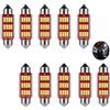 SIGANDG 10 Pezzi Festoon 6418 C5W Lampadina LED per auto 41MM, Canbus Senza Errori, Luci Interne Per Mappa, Lampadina Targa, 12V 500LM 12MSD 4014 Chipset 6000K (Bianco)