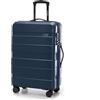 WITTCHEN KOMODO Line Valigia media Valigia da viaggio Bagaglio rigido in ABS Lucchetto TSA Taglia M Blu scuro