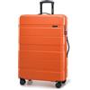 WITTCHEN KOMODO Line Valigia grande Valigia da viaggio Bagaglio rigido in ABS Lucchetto TSA Taglia L Arancione