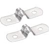 TA-VIGOR 25 cinghie rigide per tubi da 5 mm, 2 fori, in acciaio inox 201, staffa a U, morsetto per fissaggio tubi