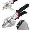 EUIOOVM Taglierina a 45 gradi, forbici oblique per canalina dei cavi, taglio preciso in legno morbido PVC MDF, regolabile da 45 a 135 gradi con 12 lame di ricambio