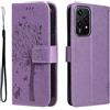 GOKEN Cover per Honor 200 Lite, Custodia Flip TPU/PU Portafoglio Pelle con Stand/Carte Slot, Chiusura Magnetica Goffrata con Motivo Telefono Case Custodie, Lavanda