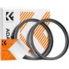 K&F Concept 2 pcs Anello Adattatore Step-Up da 72mm a 77mm, Filtro Anello Adattatore con Un Panno di Pulizia