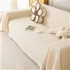 FANSU Telo Copridivano 1 2 3 4 Posti, Copriletto Matrimoniale Multiuso Copritutto, Elegante Coperta Copridivano Antiscivolo Reversibile Coperta Decorativa per Divano (Beige,180 * 180cm)