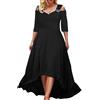 Kobilee Vestito Anni 50 Donna con Corsetto Curvy Abito da Sposa Eleganti Floreale Formale Abito Cerimonia Scollo a V Lunghi Vestito de Cerimonia Manica Corta Taglie Forti Infinity Dress Cocktail