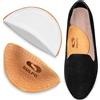 SULPO Solette ortopediche a cuneo - Solette scarpe - Solette in vera pelle per piedi piatti - Plantare piede piatto - Supporto dell'arco longitudinale - Supporto arco plantare - Metatarsale - 44-46