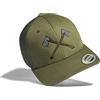 Baddery Outdoor cap: Ascia - Taglialegna Boscaiolo Cacciatore - Flexfit Classic Snapback Basecap con Ricamo Berretto Cappello Regalo Uomini Donne Camping Abbattitore Guardaboschi (One Size)