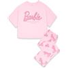 Barbie Pigiama Donna in Rosa | T-Shirt Grafica a Maniche Corte Corta da Donna e Gamba Lunga con Stampa di Pantaloni Pjs | Icona di Stile Originale con Logo Classico | Bambola Movie Abbigliamento