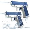 IHLOOTD Pistola ad Acqua 2 Pezzi Pistole ad Acqua per Bambini con Portata 10 Metri per Bambini Estivi Giochi d'acqua All'aperto in Piscina e in Spiaggia (Blu)