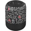 Celly x Keith Haring Speaker Bluetooth Potente 5W, Cassa Stereo Bluetooth Autoportante con Motivo Iconico, Altoparlante Bluetooth Portatile con Connessione WiFi, Ricarica USB-C, Controllo Remoto