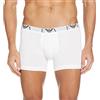 Emporio Armani Underwear 2-Pack Boxer Essential Monogram, Boxer Uomo, Bianco, L